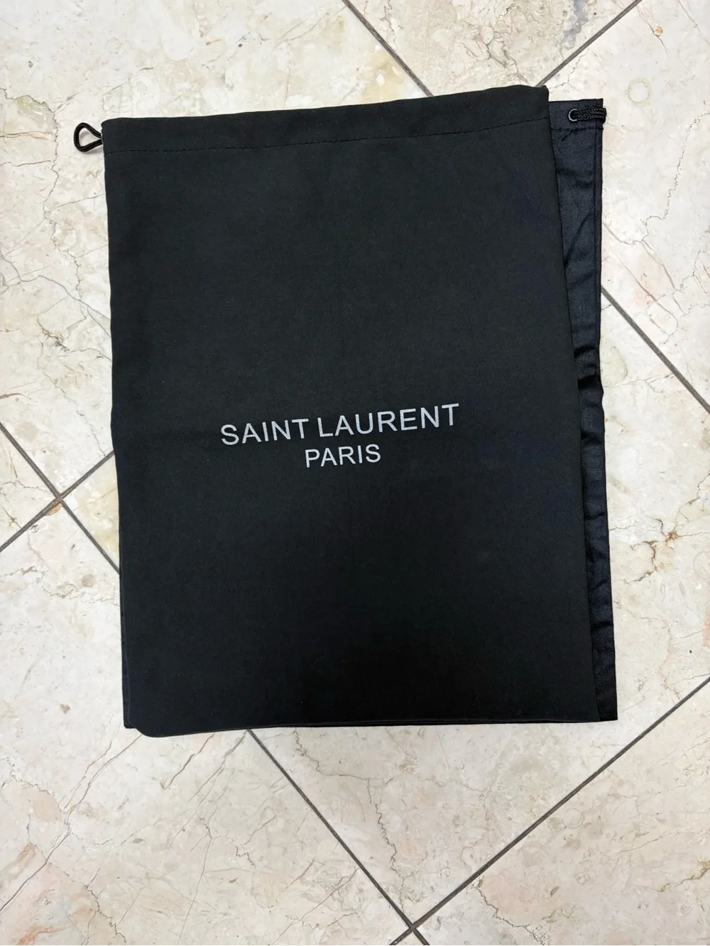 Saint Laurent Black Dust Bags with White Logo - Pair